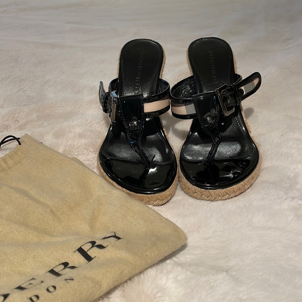 Authentic Burberry Wedges (Comes with Bag) - EU 37/US 6.5 Great Condition!